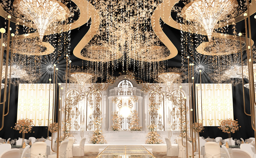 兴安花木兰喜事汇金色大厅效果展示